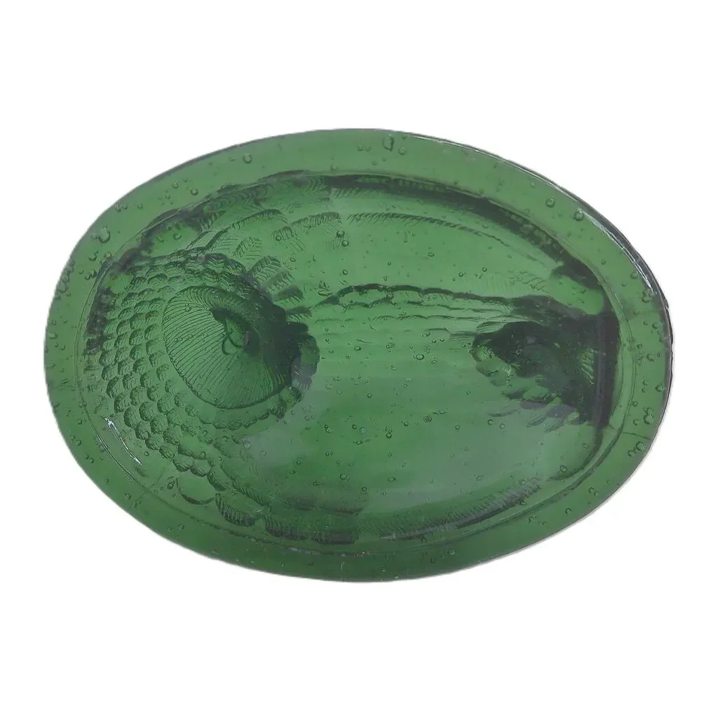 Vintage Westmoreland Green Glass Hen On Nest Candy Dish 5